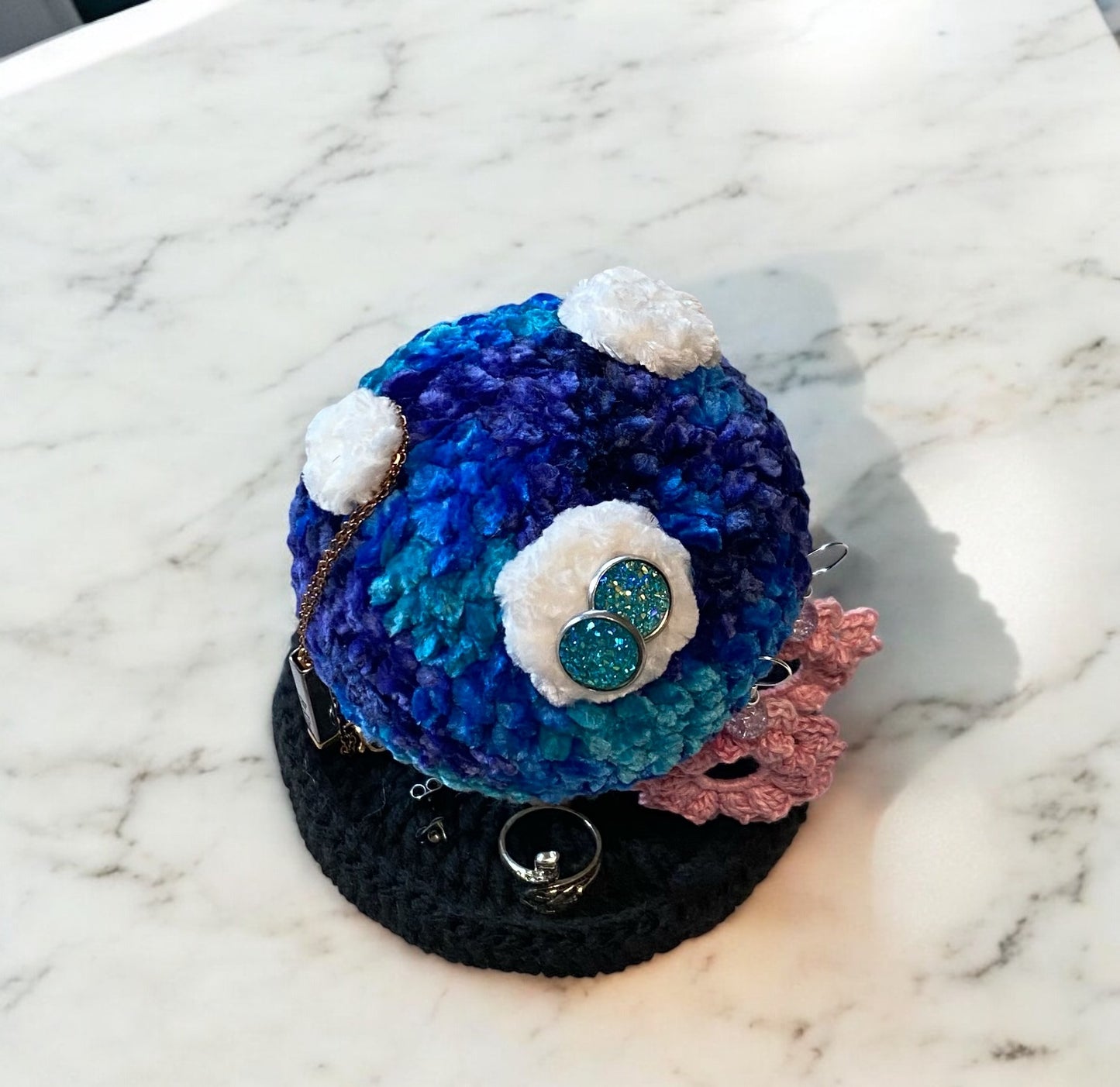 Crocheted Mushroom Earring/Jewelry Holder