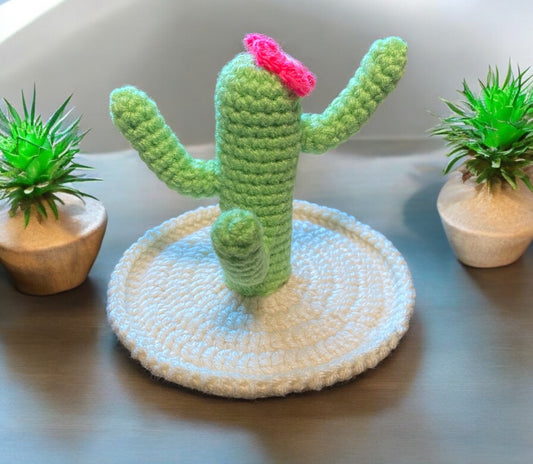 Crocheted Cactus Earring/Jewelry Holder