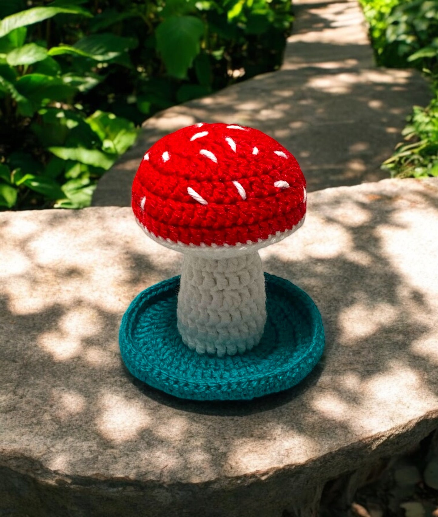 Crocheted Mushroom Earring/Jewelry Holder